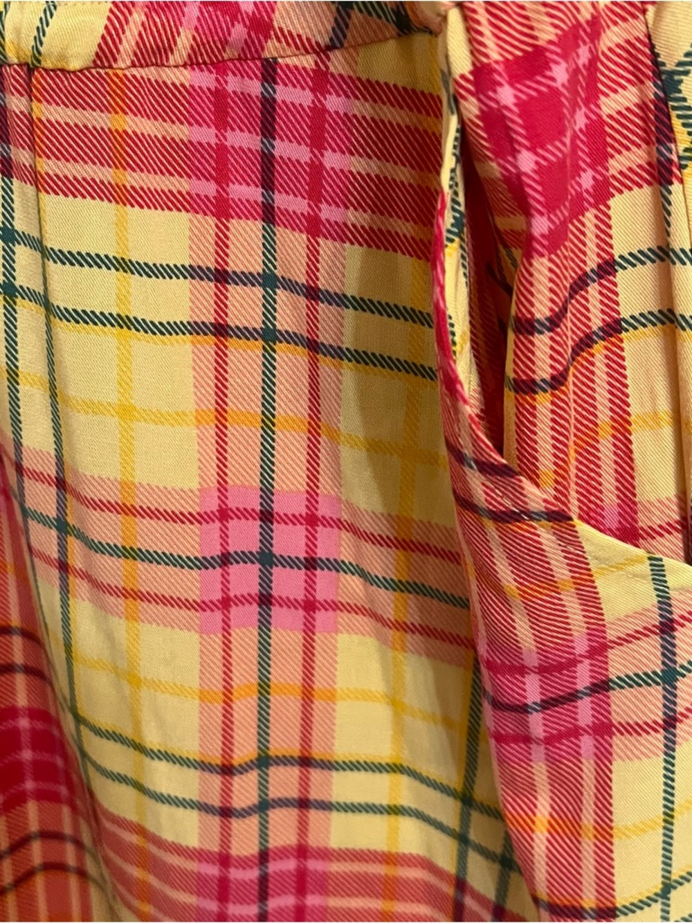 torrid dress plaid Pink and Yellow Zip-Front shirt dress 3x spring summer - Picture 6 of 10